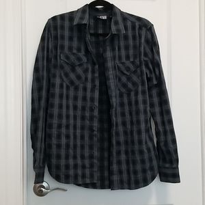Black and grey Vans flannel